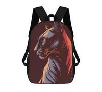 sinyumoney Stylized Black Panther Portrait Sac À Dos Enfant, Sac D'école, Sac À Dos Imprimé 3D Avec Motif De Dessin Animé, Grande Capacité, Pour Garçons Et Filles 17inch