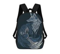 sinyumoney Stylized Fox Illustration Sac À Dos Scolaire Imprimé En 3D Pour Enfants, Sac À Dos Garçon/fille, Sac De Voyage Pour Enfants 17inch