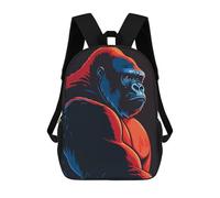 sinyumoney Stylized Gorilla Portrait Sacs À Dos Scolaires Pour Enfants, Sac D'école Imprimé En 3D Pour Garçons, Élèves Du Primaire Et Du Collège 17inch