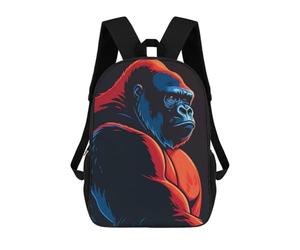 sinyumoney Stylized Gorilla Portrait Sacs À Dos Scolaires Pour Enfants, Sac D'école Imprimé En 3D Pour Garçons, Élèves Du Primaire Et Du Collège 17inch