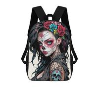 sinyumoney Sugar Skull Girl Sacs À Dos Pour Enfants, Cartables, Sacs À Dos Scolaires Imprimés En 3D, Sacs À Dos De Voyage Tendance Pour Enfants (primaire, Collège) 17inch