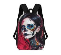 sinyumoney Sugar Skull Makeup Sacs À Dos Imprimés En 3D Pour Enfants, Sacs D'école Tendance Pour Garçons, Sacs De Voyage, Sacs Scolaires Pour Élèves Du Primaire 17inch