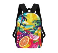 sinyumoney Summer Tropical Fruits Sac À Dos Scolaire Pour Adolescents, Imprimé En 3D, Ajustable, À Poches Tendance, Pour Enfants, Garçons, Filles, Étudiants Et Adolescents 17inch