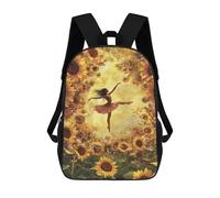 sinyumoney Sunflower Ballet Dance Art Print Sacs À Dos Pour Enfants, Sac À Dos Scolaire Imprimé En 3D Pour Enfants, Sac À Dos De Voyage, Sac À Livres Pour Enfants 17inch Sac D'école