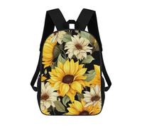 sinyumoney Sunflowers And Daisies Sac À Dos Imprimé En 3D Pour Enfants, Sac D'école, Sac De Voyage Grande Capacité, Sac À Livres, Sac À Dos Pour Enfants 17inch