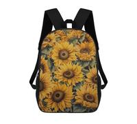 sinyumoney Sunflowers Sacs À Dos Imprimés En 3D 17inch Sac À Dos Scolaire Pour Enfants, Sac À Dos Décontracté Pour La Journée, Sac De Voyage Décontracté Pour Les Élèves Du Collège