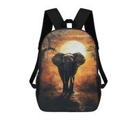 sinyumoney Sunrise Elephant Majesty Sacs À Dos Pour Enfants, Cartables Imprimés En 3D, Sacs À Dos Pour Élèves Du Primaire Et Du Collège (garçons Et Filles) 17inch