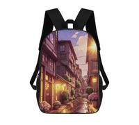 sinyumoney Sunset Alley in Warm Tones Sac À Dos Pour Garçons Et Adolescents, Sacs À Dos Pour Filles, Sacs À Dos Pour Tout-petits, Sacs À Livres Pour L'école Primaire Et Le Collège 17inch