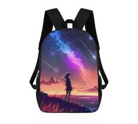 sinyumoney Sunset Anime Girl Sky Sac À Dos Avec Poche, Sacs À Dos Imprimés En 3D, Sacs De Voyage, Sacs À Livres, Sacs D'école Pour Enfants 17inch