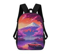 sinyumoney Sunset in Mount Fuji Sac À Dos Scolaire Pour Enfants, Imprimé En 3D, Pour Garçons, Élèves Du Primaire Et Du Collège 17inch