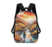 sinyumoney Sunset in The Pyrenees Sac À Dos Scolaire, Sac À Dos Pour Garçons Et Adolescents, Cadeau, Sac À Dos Imprimé En 3D, Sac À Dos Scolaire, Sac À Livres 17inch