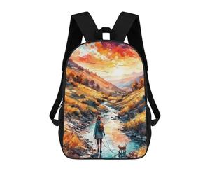 sinyumoney Sunset in The Pyrenees Sac À Dos Scolaire, Sac À Dos Pour Garçons Et Adolescents, Cadeau, Sac À Dos Imprimé En 3D, Sac À Dos Scolaire, Sac À Livres 17inch