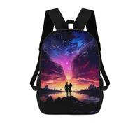 sinyumoney Sunset Nebula Lovers Sac À Dos Imprimé En 3D Pour Garçons, Sac D'école Grande Capacité, Sac De Voyage, Sac À Livres, Sac D'école Pour Garçons, Mochila 17inch