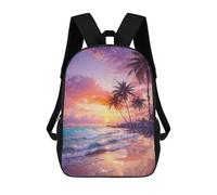 sinyumoney Sunset on The Beach Sacs À Dos Pour Garçons, Cartables Imprimés En 3D, Sacs À Dos De Voyage Tendance Pour Garçons (primaire, Collège) 17inch