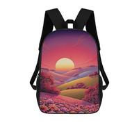sinyumoney Sunset Over Rolling Hills -1 Sac À Dos Imprimé Pour Enfants, Sac D'école, Sac De Voyage Pour Adultes Et Enfants 17inch