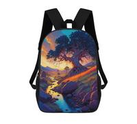 sinyumoney Sunset Serenity River And Tree Sac À Dos Enfant, Sac À Dos Anime, Grand Sac À Dos Enfant, Sac À Dos Imprimé En 3D Pour Enfants, Cartable, Cartable Pour Garçons Et Filles 17inch