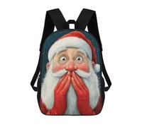 sinyumoney Surprised Santa Claus Sac À Dos, Cartable Imprimé En 3D, Sac À Goûter, Sac À Dos De Voyage, Sac À Dos Entre Amis, Sac À Dos Scolaire Pour Filles Et Garçons 17inch