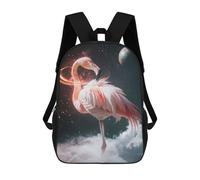 sinyumoney Surreal Space Flamingo Sac À Dos, Cartable Imprimé En 3D, Sac À Goûter, Sac À Dos De Voyage, Sac À Dos Entre Amis, Sac À Dos Scolaire Pour Filles Et Garçons 17inch