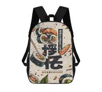sinyumoney Sushi And Go Japanese Vintage Sacs À Dos Scolaires Pour Enfants, Sac D'école Tendance, Sac D'école Imprimé En 3D Pour Garçons, Élèves Du Primaire Et Du Collège 17inch
