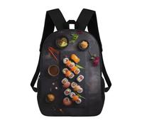 sinyumoney Sushi Set with Wasabi And Ginger Sacs À Dos Pour Enfants, Sac À Dos Scolaire Imprimé En 3D Pour Enfants, Sac À Dos De Voyage, Sac À Livres Pour Enfants 17inch Sac D'école