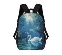 sinyumoney Swan In Forest Sac À Dos Enfant, Cartable Imprimé En 3D Pour Garçons Et Adolescents 17inch