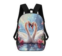 sinyumoney Swan Lake Romance Art Print Sacs À Dos Pour Enfants 17inch Sac À Dos Scolaire, Sac D'école Imprimé En 3D Pour Garçons, Élèves Du Primaire Et Du Collège