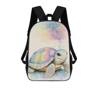 sinyumoney Sweet Turtle in Pastel Sacs À Dos Scolaires Pour Enfants, Sac D'école Imprimé En 3D Pour Garçons, Élèves Du Primaire Et Du Collège 17inch