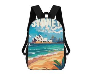 sinyumoney Sydney Australia Sac À Dos Enfant Fille 3D, Sac D'école, Sac À Dos Pour Tout-petits, Sac À Dos Décontracté, Sac À Livres Tendance 17inch