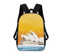 sinyumoney Sydney Australia Sac À Dos Scolaire Enfant Tendance Et Décontracté, Sac À Dos Imprimé En 3D Pour Garçon, Grand Sac À Dos 17inch