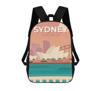 sinyumoney Sydney Australia Sac À Dos Scolaire Imprimé En 3D Pour Garçons Et Filles, Sac À Dos Pour Ordinateur Portable Pour Enfants/étudiants/adultes 17inch