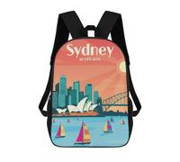 sinyumoney Sydney Australia Travel Sac À Dos, Cartable Imprimé En 3D, Sac À Goûter, Sac À Dos De Voyage, Sac À Dos Entre Amis, Sac À Dos Scolaire Pour Filles Et Garçons 17inch