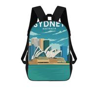 sinyumoney Sydney Australia Travel Sacs À Dos Pour Enfants, Cartables, Sacs À Dos Scolaires Imprimés En 3D, Sacs À Dos De Voyage Tendance Pour Enfants (primaire, Collège) 17inch