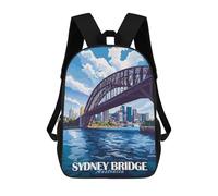 sinyumoney Sydney Harbour Bridge Sac À Dos Scolaire Imprimé En 3D Pour Enfants, Sac À Dos De Voyage, Sac Tendance Et Décontracté Pour Écoliers 17inch