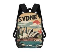 sinyumoney Sydney Vintage Travel Sacs À Dos Pour Enfants, Sac D'école Imprimé En 3D, Cartable Pour Enfants, Sac De Voyage, Sac À Dos Garçon Fille, Sac D'école Pour Enfants 17inch