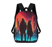 sinyumoney Synthetic Skyscape Lovers Sac À Dos Scolaire Pour Enfants, Imprimé En 3D, Pour Garçons, Élèves Du Primaire Et Du Collège 17inch