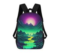 sinyumoney Synthwave Abstract Odyssey Sac À Dos Scolaire Pour Filles Et Garçons, Grand Sac À Dos Léger Pour Enfants Et Étudiants 17inch
