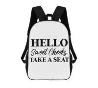 sinyumoney Take A Seat Sac À Dos, Cartable Imprimé En 3D, Sac À Goûter, Sac À Dos De Voyage, Sac À Dos Entre Amis, Sac À Dos Scolaire Pour Filles Et Garçons 17inch