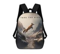 sinyumoney Take The Risk Motivation Sac À Dos Scolaire Pour Enfants Imprimé En 3D, Idéal Pour Les Voyages Et Les Lectures, Pour Les Garçons Et Les Élèves Du Primaire 17inch