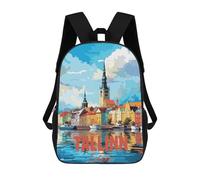 sinyumoney Tallinn Estonia Sacs À Dos Scolaires Pour Enfants, Sac D'école Imprimé En 3D Pour Garçons, Élèves Du Primaire Et Du Collège 17inch