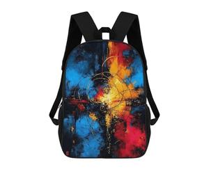 sinyumoney Target of Origin - Abstract Circles And Colors Sac À Dos Enfant Fille 3D, Sac D'école, Sac À Dos Pour Tout-petits, Sac À Dos Décontracté, Sac À Livres Tendance 17inch