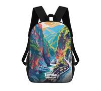sinyumoney Taroko National Park Taiwan Illustration Sac À Dos Scolaire Imprimé En 3D, Sac À Dos Décontracté Pour Enfants, Sac D'école Imprimé En 3D Pour Garçons, Primaire Et Collège 17inch