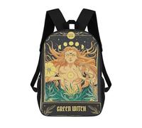 sinyumoney Tarot Green Witch Sac À Dos, Cartable Imprimé En 3D, Sac À Goûter, Sac À Dos De Voyage, Sac À Dos Entre Amis, Sac À Dos Scolaire Pour Filles Et Garçons 17inch