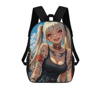 sinyumoney Tattooed Anime Girl Sacs À Dos Décontractés Pour Enfants, Sacs D'école Pour Adolescents, Filles Et Garçons, Sacs À Dos Pour Livres 17inch