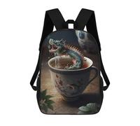 sinyumoney Tea Dragon in Cup Sacs À Dos Pour Enfants, Cartables Imprimés En 3D, Sacs À Dos Pour Élèves Du Primaire Et Du Collège (garçons Et Filles) 17inch