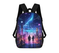 sinyumoney Technology City Night Sacs À Dos, Sac À Dos Enfant, Sac D'école, Sac À Dos De Voyage Imprimé En 3D, Accessoire De Mode, Sac À Dos Imperméable Pour Enfants 17inch