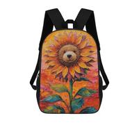 sinyumoney Teddy Bear Sunflower Painting Sacs À Dos Pour Enfants, Sac D'école Imprimé En 3D, Cartable Pour Enfants, Sac De Voyage, Sac À Dos Garçon Fille, Sac D'école Pour Enfants 17inch