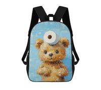 sinyumoney Teddy Bear with Toilet Paper Sacs À Dos Pour Enfants, Sac À Dos Scolaire Imprimé En 3D Pour Enfants, Sac À Dos De Voyage, Sac À Livres Pour Enfants 17inch Sac D'école