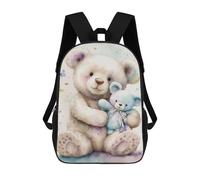 sinyumoney Teddy Bears Cuddling Sacs À Dos Tendance Imprimés En 3D 17inch Sac D'école Décontracté Pour Enfants, Garçons, Élèves Du Primaire Et Du Collège
