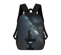 sinyumoney Telescope Night Sky Sac À Dos Enfant Tendance Et Amusant, Sac À Dos Pour Garçons Et Adolescents, Sac D'école Imprimé En 3D Pour Garçons 17inch