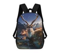sinyumoney The Beautiful Deer Sac À Dos Enfant Tendance Et Amusant, Sac À Dos Pour Garçons Et Adolescents, Sac D'école Imprimé En 3D Pour Garçons 17inch